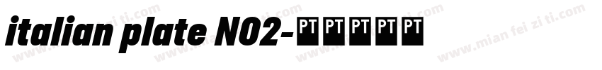 italian plate NO2字体转换